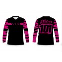 camiseta moto cebra rosa